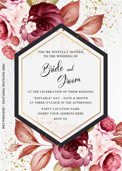 printable wedding invites|Free and printable custom invitation templates .